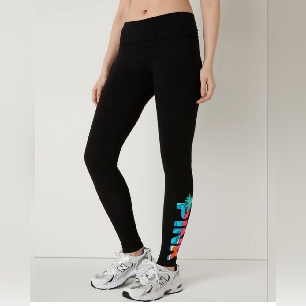 NWT VICTORIA SECRET PINK TROPICAL SHINE LEGGINGS